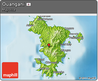 Physical 3D Map of Ouangani