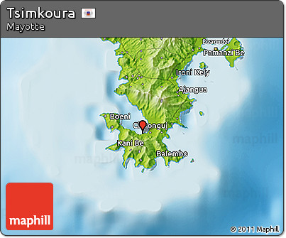 Physical 3D Map of Tsimkoura
