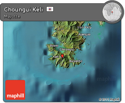 Satellite 3D Map of Choungui Kéli