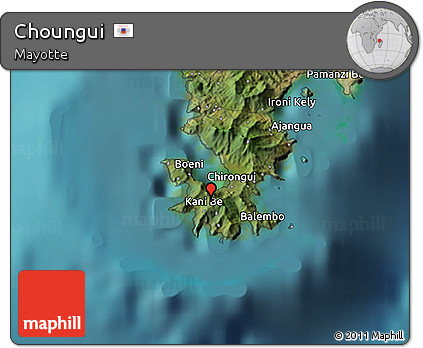 Satellite 3D Map of Choungui