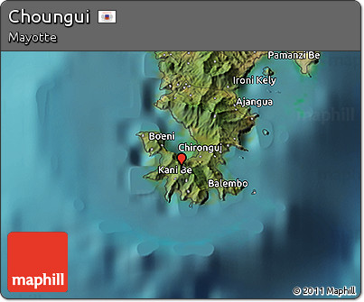 Satellite 3D Map of Choungui