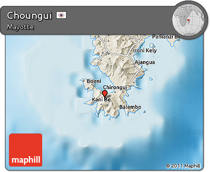 Shaded Relief 3D Map of Choungui