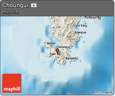 Shaded Relief 3D Map of Choungui