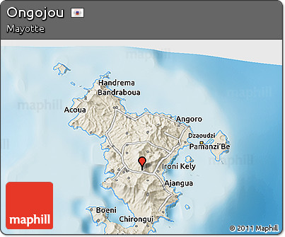Shaded Relief 3D Map of Ongojou