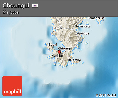Shaded Relief 3D Map of Choungui