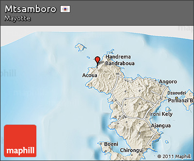 Shaded Relief 3D Map of Mtsamboro