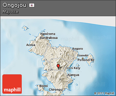 Shaded Relief 3D Map of Ongojou