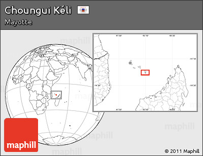 Blank Location Map of Choungui Kéli