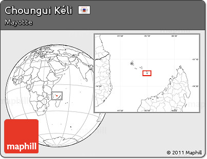 Blank Location Map of Choungui Kéli