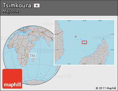 Gray Location Map of Tsimkoura