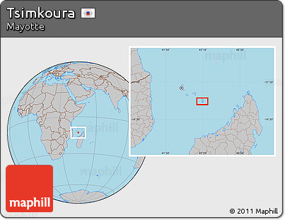 Gray Location Map of Tsimkoura
