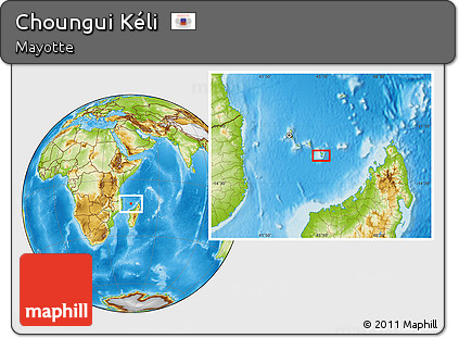 Physical Location Map of Choungui Kéli