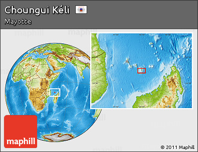 Physical Location Map of Choungui Kéli