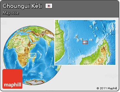 Physical Location Map of Choungui Kéli