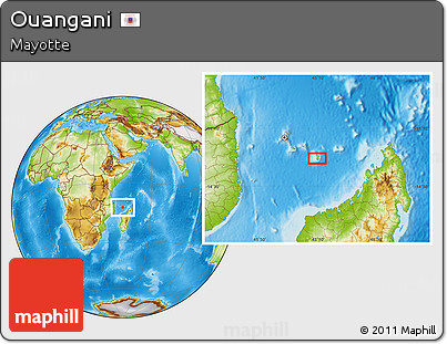 Physical Location Map of Ouangani