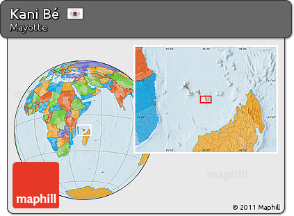 Political Location Map of Kani Bé