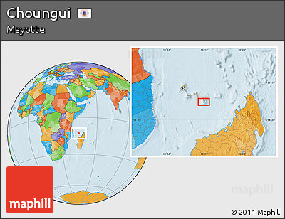 Political Location Map of Choungui