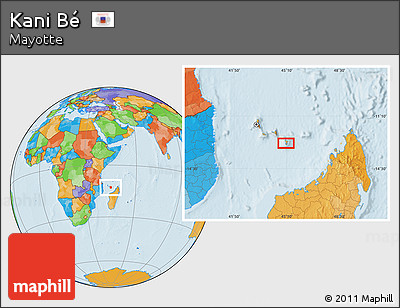 Political Location Map of Kani Bé
