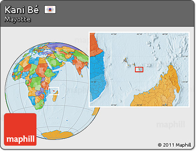 Political Location Map of Kani Bé