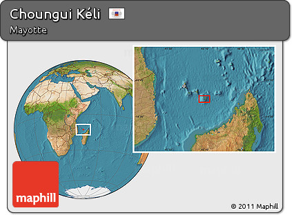 Satellite Location Map of Choungui Kéli