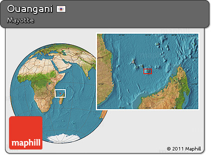 Satellite Location Map of Ouangani