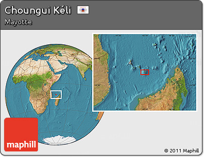 Satellite Location Map of Choungui Kéli