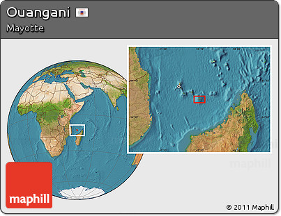 Satellite Location Map of Ouangani