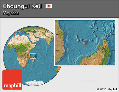 Satellite Location Map of Choungui Kéli