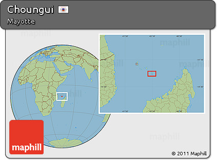 Savanna Style Location Map of Choungui