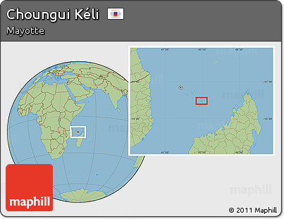 Savanna Style Location Map of Choungui Kéli