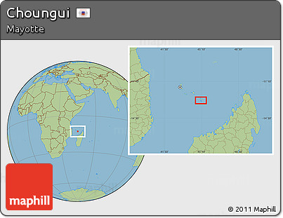 Savanna Style Location Map of Choungui