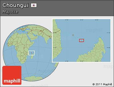 Savanna Style Location Map of Choungui