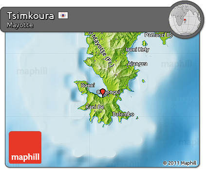 Physical Map of Tsimkoura