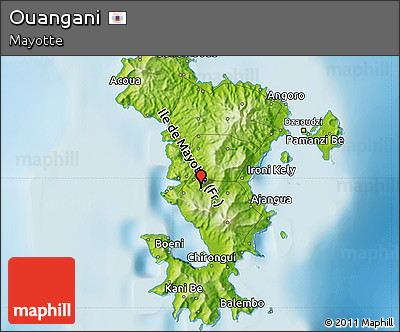 Physical Map of Ouangani