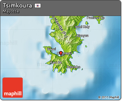 Physical Map of Tsimkoura