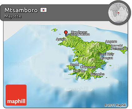 Physical Panoramic Map of Mtsamboro