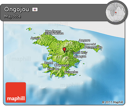 Physical Panoramic Map of Ongojou