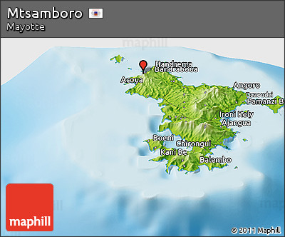 Physical Panoramic Map of Mtsamboro