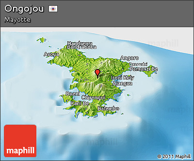 Physical Panoramic Map of Ongojou