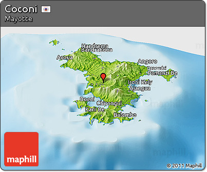 Physical Panoramic Map of Coconi
