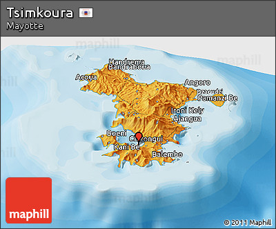 Political Panoramic Map of Tsimkoura