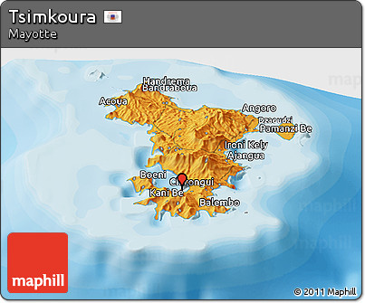Political Panoramic Map of Tsimkoura
