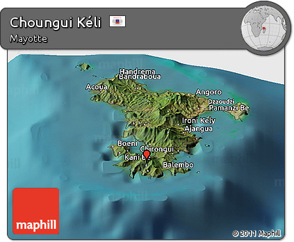 Satellite Panoramic Map of Choungui Kéli
