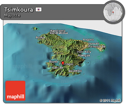 Satellite Panoramic Map of Tsimkoura