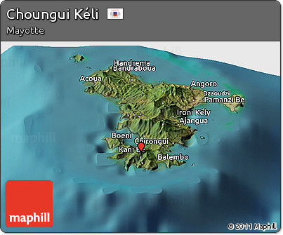 Satellite Panoramic Map of Choungui Kéli