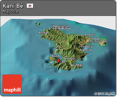 Satellite Panoramic Map of Kani Bé