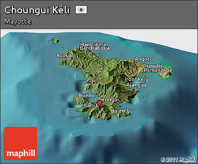Satellite Panoramic Map of Choungui Kéli