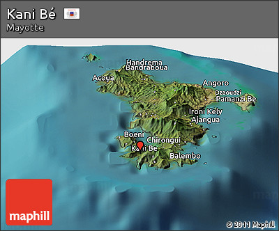 Satellite Panoramic Map of Kani Bé