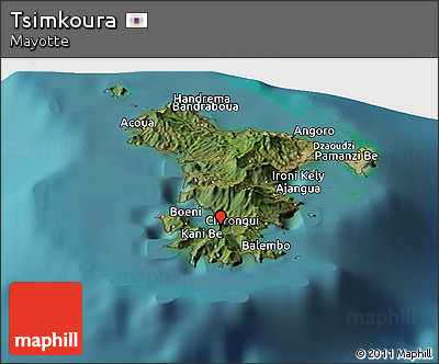 Satellite Panoramic Map of Tsimkoura