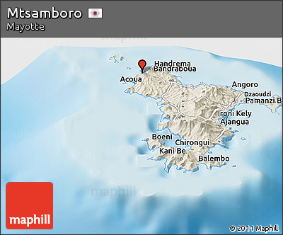 Shaded Relief Panoramic Map of Mtsamboro